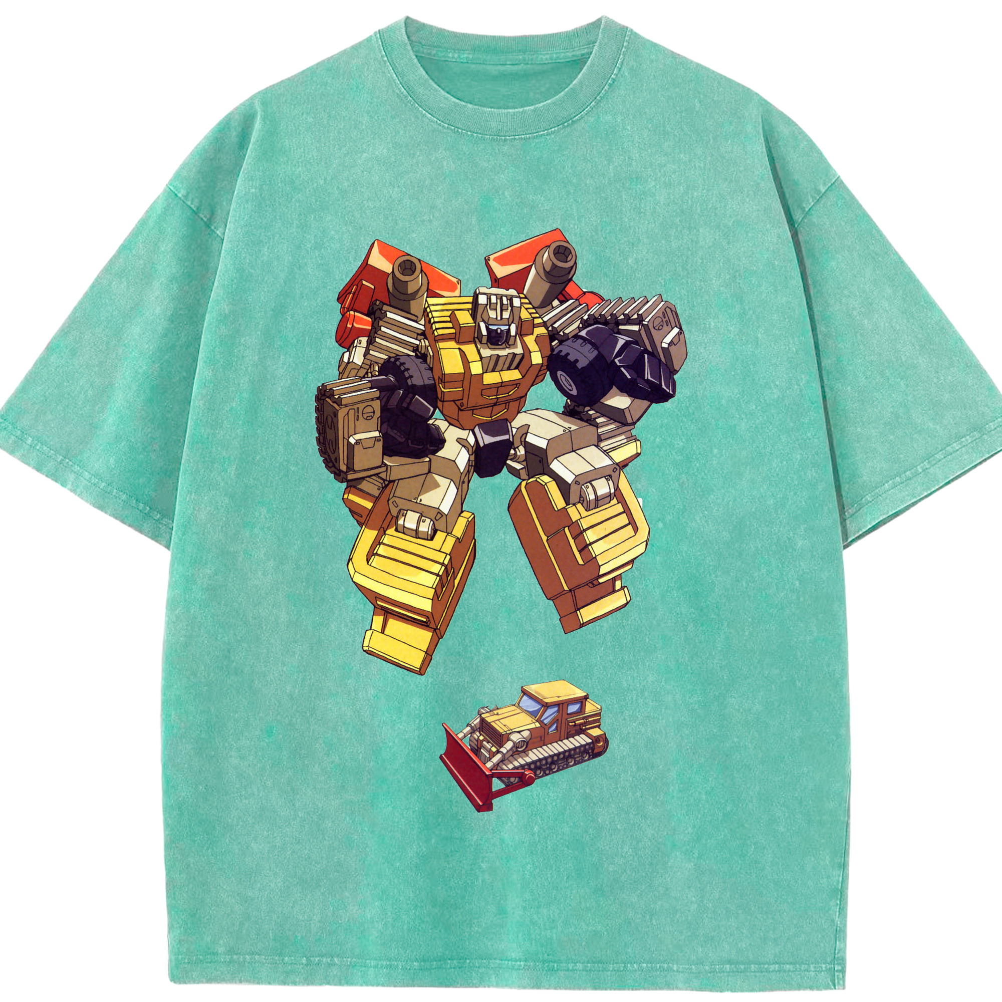 （画像用）  綿100% ヴィンテージ風 半袖Tシャツ（フロントプリント）